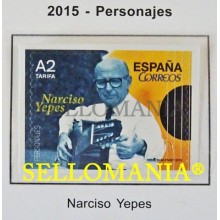 2015 PERSONAJES NARCISO YEPES EDIFIL 4977 ** MNH GUITARRA GUITAR TC20501