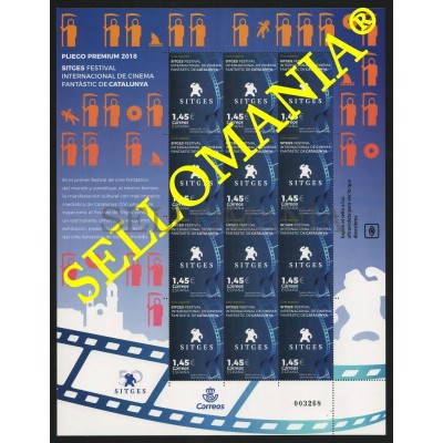 2018 CINEMA CINE FESTIVAL SITGES FANTASY FILM  5257  ** MNH PLIEGO PREMIUM 68  TC22570