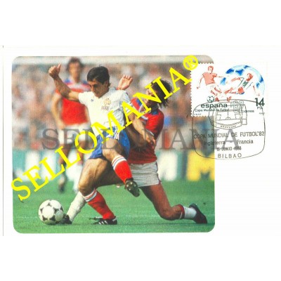 TARJETA MAXIMA INGLATERRA FRANCIA FUTBOL WORD FOOTBALL CUP MAXIMUM CARD TC22666