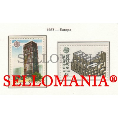 1987 EUROPE EUROPA ARCHITECTURE BBVA MUSEUM ROMAN 2904 / 05 MNH ** TC22808 FR