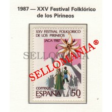 1987 FOLKLORE FESTIVAL PYRENEES PYRENEES PIRINEOS JACA 2910 MNH ** TC22812 FR