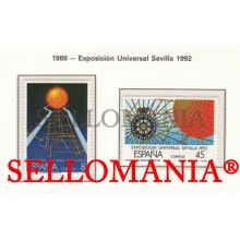 1988 EXPO 92 SEVILLA COMPASS ROSE GLOBE DISCOVERY 2939 / 40 MNH ** TC22823 FR