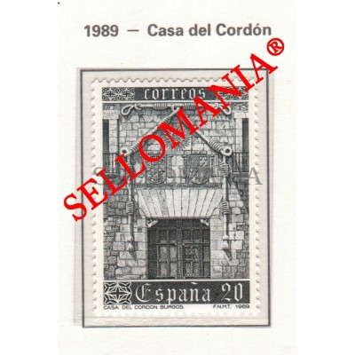 1989 FAÇADE FACADE FACHADA CASA DEL CORDON BURGOS 3000 MNH ** TC22857 FR
