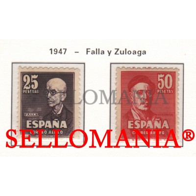 1947 MANUEL DE FALLA & IGNACIO ZULOAGA 1015 / 16 ** MNH LUJO LUXE TC23481