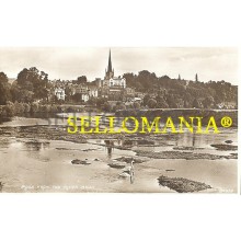 POSTCARD HEREFORDSHIRE THE RIVER WYE AND CATHEDRAL MIDLANDS ENGLAND INGLATERRA POSTAL CC04551 UK