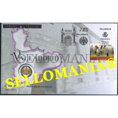 2018 VALLADOLID 12 MONTHS 12 STAMPS LIBROS BOOKS 5192 SPD FDC TARIFA A TC23694