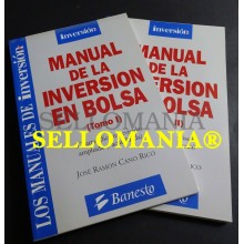 MANUAL DE LA INVERSION EN BOLSA J. R. CANO 2 TOMOS INVERSION 1999 TC23794 A6C3