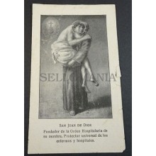 OLD BLESSED SAINT JOHN OF GOD HOLY CARD ANDACHTSBILD PROTECTOR OF SICK    CC2125
