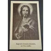 OLD BLESSED SACRED HEART OF JESUS HOLY CARD ANDACHTSBILD SANTINI SANTINO CC2171
