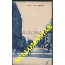 POSTAL 1930 - 1940 LEON CALLE ORDOÑO II GALMEZ PUBLICIDAD COLUMBA CAFES TCP00060