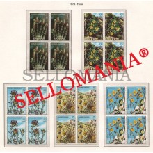 1974 FLORA PLANTS TEUCRIUM HIPERICO TOMILLO FLOWERS 2220 / 24 ** MNH B4  TC21615