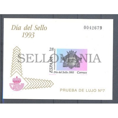 1993 PRUEBA OFICIAL EDIFIL 28 DIA DEL SELLO 1993 BUZON DE1908 TC12120