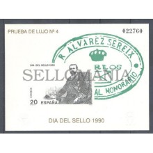 1990 PRUEBA OFICIAL EDIFIL 20 DIA DEL SELLO 1990 RAFAEL ALVAREZ SEREIX TC12129