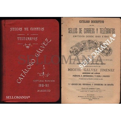 CATALOGO GALVEZ MUNDIAL EDICION 1910 SEPTIMA EDICION MUY RARO BUENA CONSERVACION