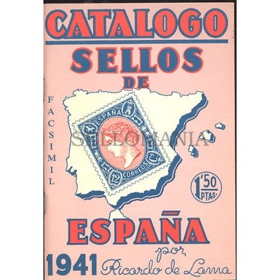 CATALOGO SELLOS DE ESPAÑA DE 1941 RICARDO DE LAMA CATALOG SPAIN STAMPS   TC11421