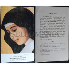 ANTIGUA ESTAMPA HOLY CARD SIERVA DE DIOS EUSEBIA PALOMINO YEPES SANTINI CC1604