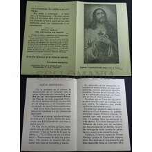 ANTIGUA ESTAMPA HOLY CARD SAGRADO CORAZON DE JESUS ANDACHTSBILD SANTINI CC1611
