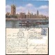 POSTCARD LONDON RIVER THAMES AND PARLIAMENT 1959 ENGLAND LONDRES BOAT INGLATERRA POSTAL  CC03450 UK