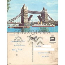 POSTCARD LONDON TOWER BRIDGE 1969 ENGLAND LONDRES INGLATERRA POSTAL CC03457 UK