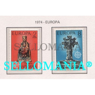 1974 EUROPA CEPT EUROPE VIRGIN ORDINO CROSS  89 / 90 ** MNH ANDORRA TC21850