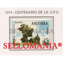 1974 CENTENARIO UPU CENTENARY MONUMENT BERNA   93 ** MNH ANDORRA TC21852