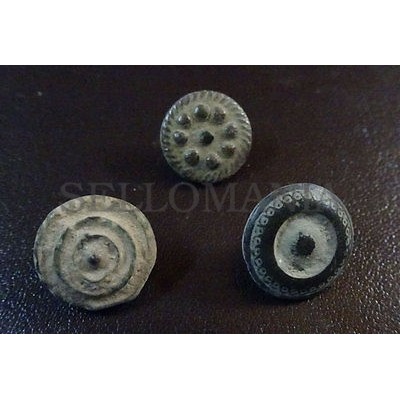 3 SMALL ANTIQUE BUTTON CENTURY XVIII OLD BOUTON BUTTON BOTON SEE MY SHOP CCB11