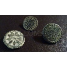 3 SMALL ANTIQUE BUTTON CENTURY XVIII OLD BOUTON BUTTON BOTON SEE MY SHOP CCB26