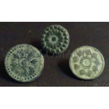 3 SMALL ANTIQUE BUTTON CENTURY XVIII OLD BOUTON BUTTON BOTON SEE MY SHOP CCB37