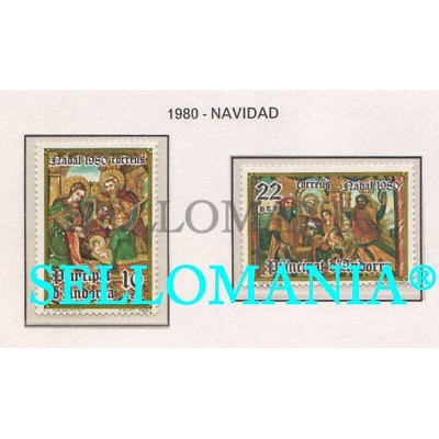 1980 NAVIDAD CHRISTMAS SANT ROMAN DES VILARS  138 / 39 ** MNH ANDORRA TC21875