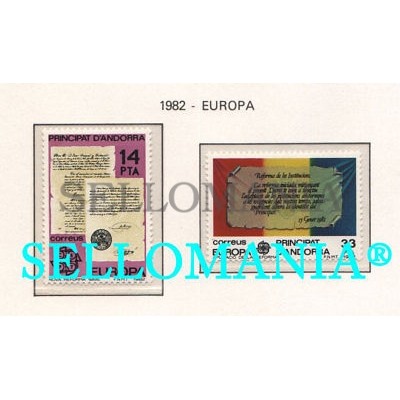 1982 EUROPA EUROPE REFORMA INSTITUTIONS REFORMS  157 / 58 ** MNH ANDORRA TC21885