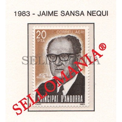 1983 JAIME SANSA NEGUI VEGUER EPISCOPAL MAGISTRATE   173 ** MNH ANDORRA TC21891