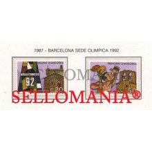 1987 OLIMPIADAS BARCELONA 92 OLYMPICS ATHLETES SH 200 A B ** MNH ANDORRA TC21914