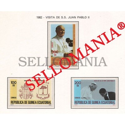 1982 JUAN PABLO II POPE JOHN PAUL II  32 / 34 ** MNH GUINEA ECUATORIAL TC21932