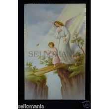 ANTIGUA POSTAL SANTO ANGEL DE LA GUARDA OLD SAINT GUARDIAN ANGEL HOLY CARD CC59
