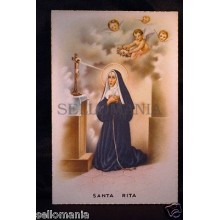 ANTIGUA POSTAL SANTA RITA  OLD SAINT RITA OF CASCIA HOLY CARD SEE MY SHOP  CC67