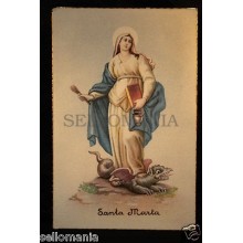 ANTIGUA POSTAL SANTA MARTA   OLD SAINT MARTHA  HOLY CARD  SEE MY SHOP CC71