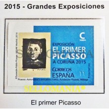 2015 GRANDES EXPOSICIONES EL PRIMER PICASSO EDIFIL 4932 ** MNH ARTE ART TC20470