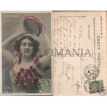 ANTIGUA POSTAL BELLE CARMELA RETRATOS MUJER 1900 WOMAN OLD POSTCARD      CC00794