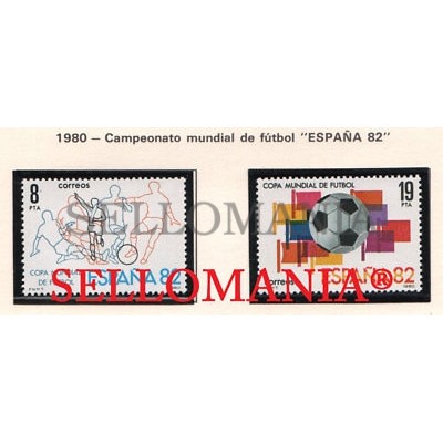 1980 CAMPEONATO MUNDIAL FUTBOL ESPAÑA 82 FOOTBALL EDI 2570 / 71 ** MNH TC21204