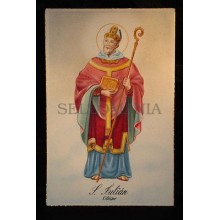 OLD SAINT JULIAN BISHOP RELIGIOUS POSTCARD HOLY CARD ESTAMPA DE SAN JULIAN  CC85