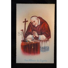 OLD SAINT ALPHONSUS DE LIGORIO RELIGIOUS POSTCARD ESTAMPA SAN ALFONSO CC89