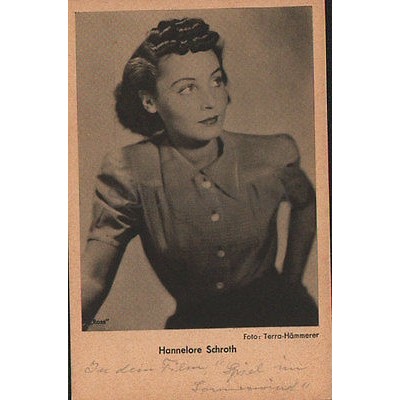 OLD POSTCARD ACTRESS GERMANY HANNELORE SCHROTH YEARS 1940 CARTE POSTALE   CC1272