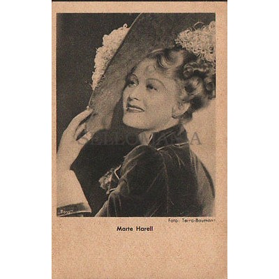 OLD POSTCARD ACTRESS GERMANY MARTE HARELL YEARS 1940 CARTE POSTALE POSTAL CC1279