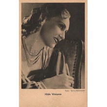 OLD POSTCARD ACTRESS GERMANY HILDE WEISSNER YEARS 1940 CARTE POSTALE CC1286