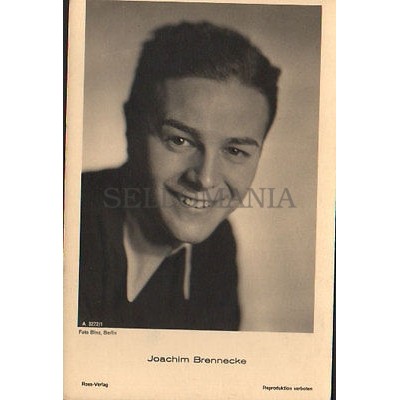 OLD POSTCARD GERMANY ACTOR JOACHIM BRENNECKE YEARS 1940 POSTKARTE POSTAL  CC1328